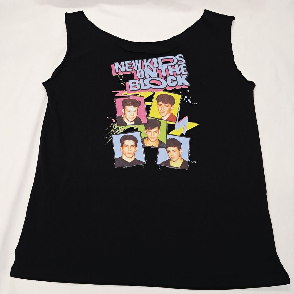 NEW KIDS ON THE BLOCK NKOTB Shirt Sz M Raw Cut Tank Top Concert Merch